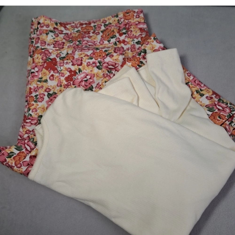 JeanBay Stretch Jeans Sz 22 + TTC 100% Cotton Top 3X (24W) - Plus-Size Bundle